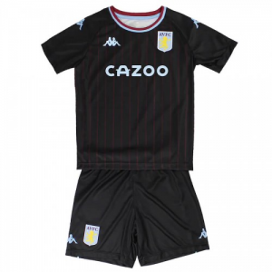 Camisetas fútbol Aston Villa Niños 2ª equipación 2021 – Manga Corta(Incluye pantalones cortos)