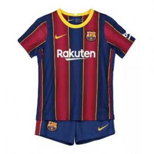 Camisetas fútbol Barcelone Niños 1ª equipación 2020 21 – Manga Corta(Incluye pantalones cortos)