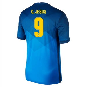 Camisetas Brasil Gabriel Jesus 9 2ª equipación 20-21 – Manga Corta