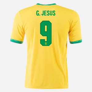 Camisetas Brasil Gabriel Jesus 9 1ª equipación 20-21 – Manga Corta