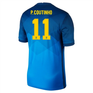 Camisetas Brasil Philippe Coutinho 11 2ª equipación 20-21 – Manga Corta