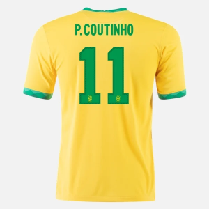 Camisetas Brasil Philippe Coutinho 11 1ª equipación 20-21 – Manga Corta