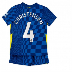Camisetas fútbol Chelsea Andreas Christensen 4 Niños 1ª equipación 2021 22 – Manga Corta(Incluye pantalones cortos)