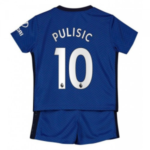 Camisetas fútbol Chelsea Christian Pulisic 10 Niños 1ª equipación 2020 21 – Manga Corta(Incluye pantalones cortos)
