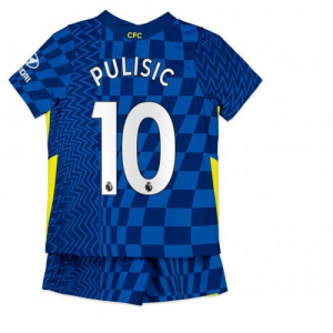 Camisetas fútbol Chelsea Christian Pulisic 10 Niños 1ª equipación 2021 22 – Manga Corta(Incluye pantalones cortos)
