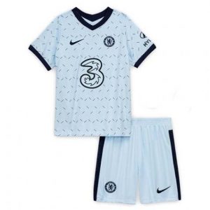 Camisetas fútbol Chelsea Niños 2ª equipación 2020 21 – Manga Corta(Incluye pantalones cortos)