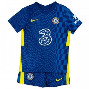 Camisetas fútbol Chelsea Niños 1ª equipacións 2021 22 – Manga Corta(Incluye pantalones cortos)