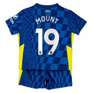 Camisetas fútbol Chelsea Mason Mount 19 Niños 1ª equipacións 2021 22 – Manga Corta(Incluye pantalones cortos)