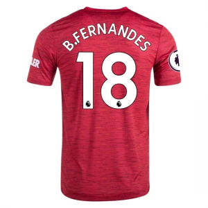 Camisetas de fútbol Manchester United Bruno Fernandes 18 1ª equipación 2020 21 – Manga Corta
