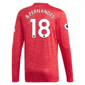 Camisetas de fútbol Manchester United Bruno Fernandes 18 1ª equipación 2020 21 – Manga Larga