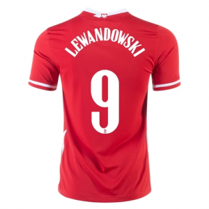 Camisetas Polonia Robert Lewandowski 9 2ª equipación Eurocopa 2020 – Manga Corta