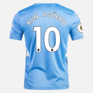 Camisetas de fútbol baratas Manchester City Sergio Agüero 10 1ª equipación 2021 2022 – Manga Corta