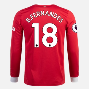 Camisetas fútbol Manchester United Bruno Fernandes 18 1ª equipación 2021/22 – Manga Larga