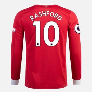 Camisetas fútbol Manchester United Marcus Rashford 10 1ª equipación 2021/22 – Manga Larga
