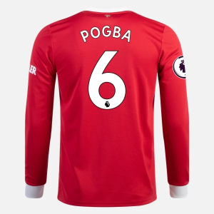 Camisetas de fútbol baratas Manchester United Paul Pogba 6 1ª equipación 2021 2022 – Manga Larga