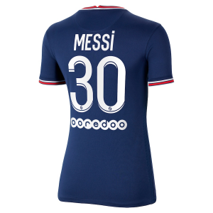 Camisetas fútbol Paris Saint Germain PSG Lionel Messi 30 Jordan Brand Mujer 1ª equipación 2021/22 – Manga Corta
