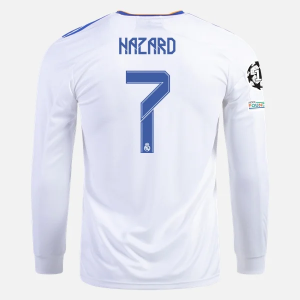 Camisetas de fútbol baratas Real Madrid Eden Hazard 7 1ª equipación 2021 2022 – Manga Larga