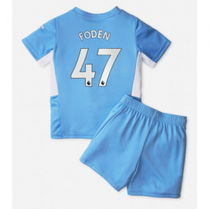 Camisetas de fútbol Manchester City Phil Foden 47 1ª equipación Niños 2021 2022 – Manga Corta